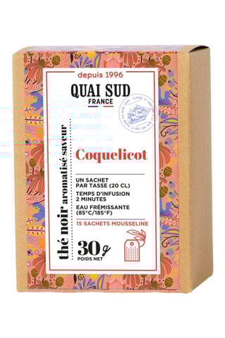 Thé Noir aromatisé saveur Coquelicot - 15 sachets