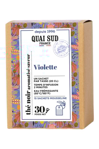 Thé Noir aromatisé saveur Violette - 15 sachets