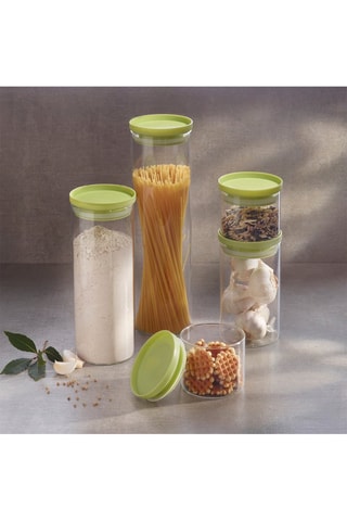 2 caixas de vidro com tampas Verde