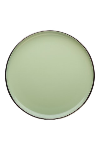 4 pratos para sobremesa de porcelana - 20,5 x 2,3 cm