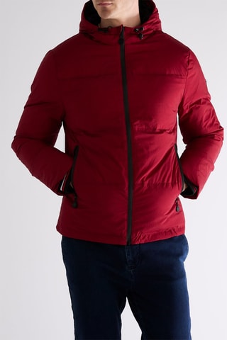 Gewatteerde Jas met Capuchon - Bordeauxrood