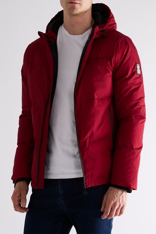 Gewatteerde Jas met Capuchon - Bordeauxrood