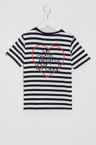 T-shirt - Marineblauw en Wit