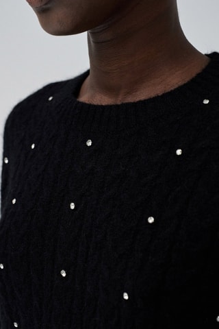 Pull regular en laine - Noir