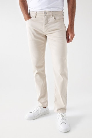 Pantalon slim - Ecru