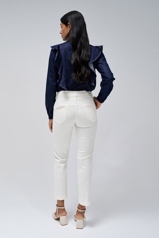 Pantalon taille haute - Blanc