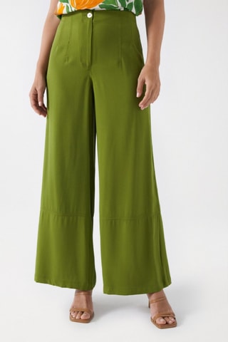 Pantalon palazzo - Vert