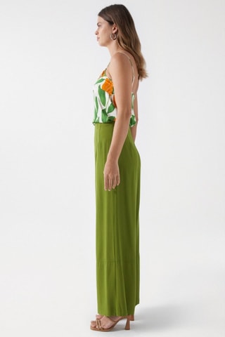 Pantalon palazzo - Vert