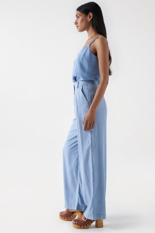 Pantalon palazzo - Bleu