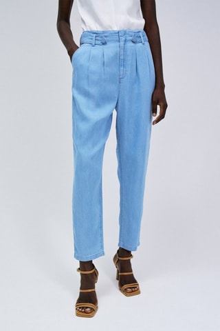Pantalon regular - Bleu