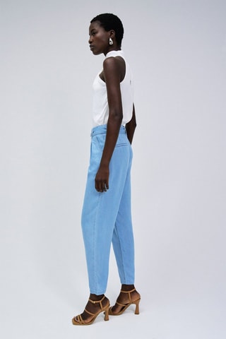Pantalon regular - Bleu