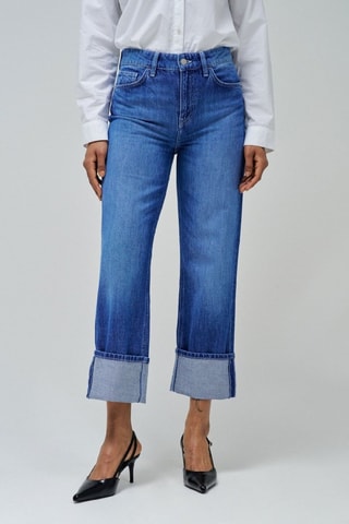 Jean 7/8 taille haute - Bleu