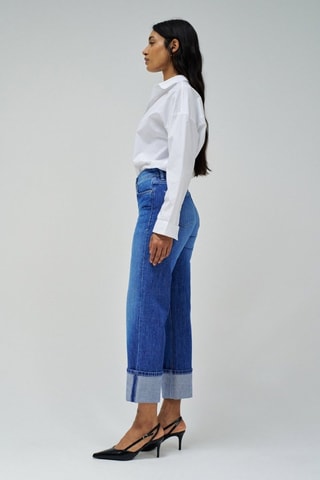 Jean 7/8 taille haute - Bleu