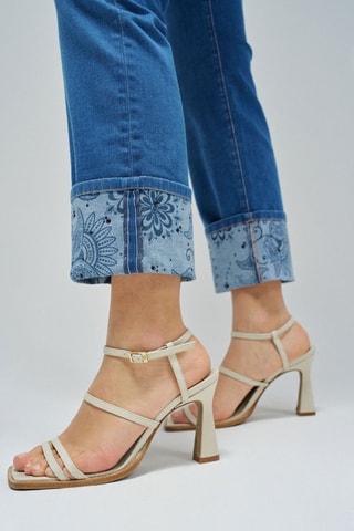 Jean droit 7/8 - Bleu