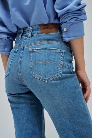 Jean taille haute - Bleu