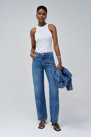 Jean wide legs - Bleu moyen
