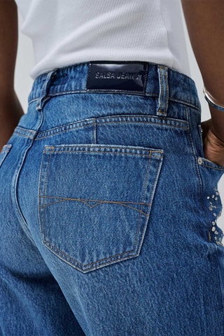 Jean wide legs - Bleu moyen