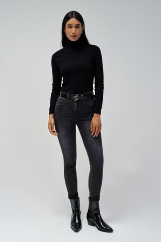 Jean cigarette - Noir délavé