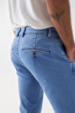 Jean chino slim - Bleu