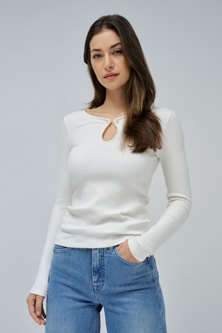 Top slim - Blanc cassé