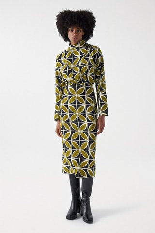 Robe regular - Noir et vert