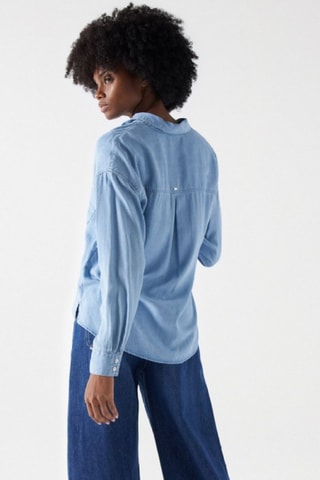 Chemisier en jean - Bleu
