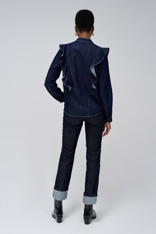 Chemisier en jean - Bleu foncé