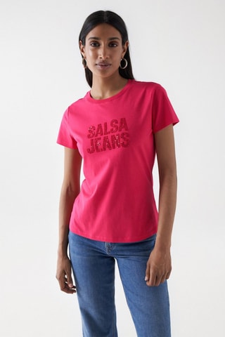 T-shirt regular - Rose foncé