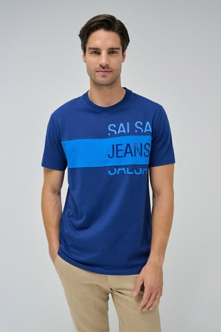 T-shirt regular - Bleu