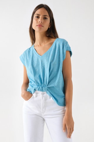 T-shirt regular - Bleu