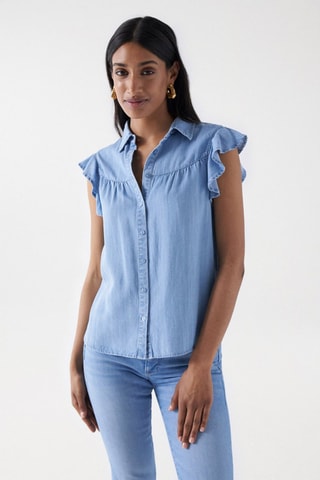 Blouse regular - Bleu
