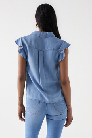 Blouse regular - Bleu