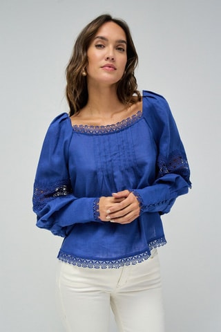 Blouse regular - Bleu