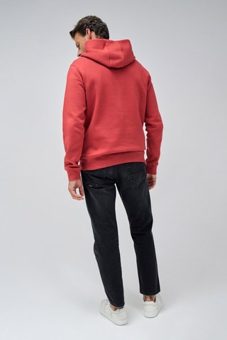 Sweat regular à capuche - Rouge