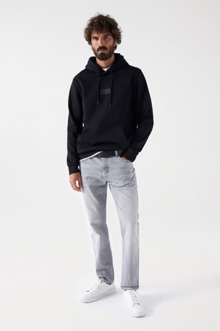 Sweat regular à capuche - Noir