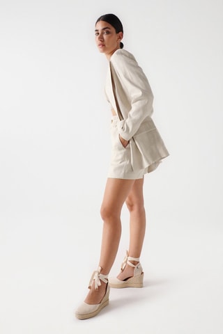 Blazer regular en lin - Beige