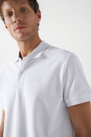 Polo regular - Blanc