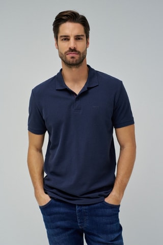 Polo regular - Bleu foncé