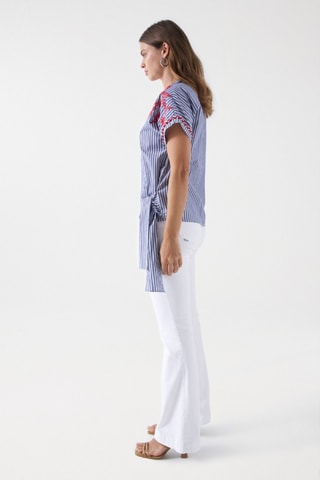 Blouse portefeuille - Bleu foncé