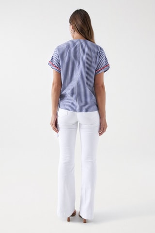 Blouse portefeuille - Bleu foncé