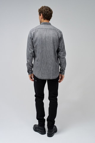 Chemise regular en jean - Gris