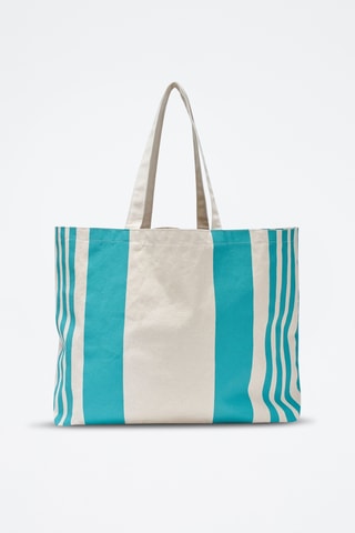 Tote bag - Beige et turquoise
