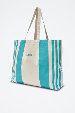 Tote bag - Beige et turquoise