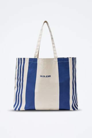Tote bag - Beige et bleu