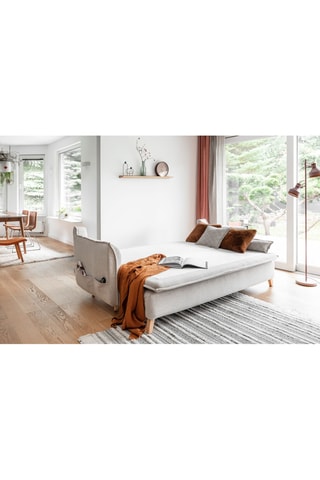 Canapé convertible Charming Charlie - Beige - 3 places - En polyester -  Dimensions couchage 140 x 190 cm