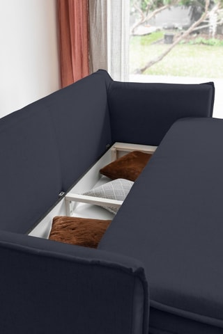 Canapé convertible Charming Charlie - Anthracite - 3 places - En polyester -  Dimensions couchage 140 x 190 cm