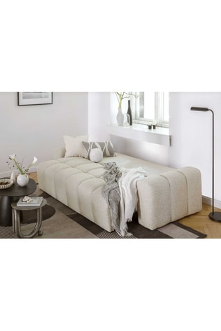 Canapé convertible Lulu - Gris clair - 3 places - En polyester -  Dimensions couchage 140 x 195 cm