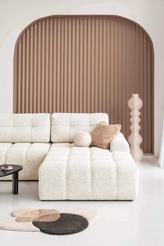 Canapé d’angle modulable convertible Lulu - Beige - 5 places - En polyester - Dimensions couchage 120 x 215 cm