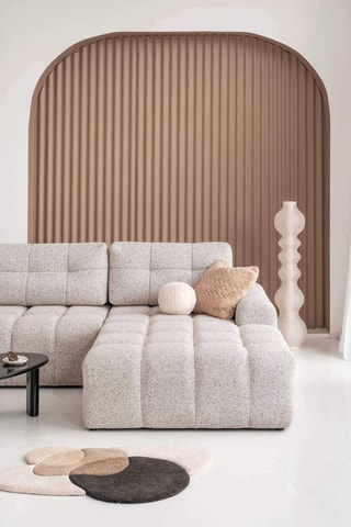 Canapé d’angle modulable convertible Lulu - Gris clair - 5 places - Polyester - Dimensions couchage 120 x 215 cm