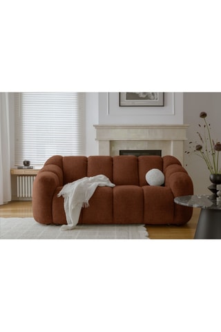 Canapé modulaire Shell - Rouge brique - 2 places - En polyester